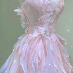 Hnewly Pink Evening Dress Women's Light Luxury Banquet Toast Birthday Adult