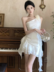 Hnewly DRESS TO IMPRESS High Quality French Fashion Mini Dress For Women 2024 Summer Ladies Hotsweet Sleeveless Sexy Party Evening Dresses Vestidos