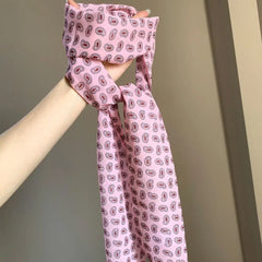 Hnewly Creative Gift Polka Dot Pattern Floral Long Scarf Lightweight Polyester Belt Performance Props Decorative Handbag Accessories