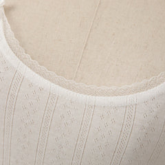 Hnewly Summer white crop top women jacquard lace trim spaghetti strap cami tops sleeveless breathable relaxed fit causal camisole