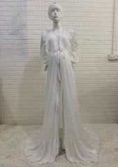 Hnewly See Through Sexy Maternity Photoshoot Dresses V-neck Organza Pregnant Women Photography Props Gowns Bathrobe