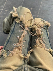 Hnewly trashy outfits Oversize American Retro Straight Casual Pants Y2k Grunge High Waist Loose Wide Leg 2024 New Bell Bottom Jeans Women