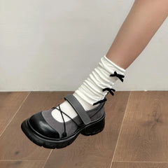 Hnewly Shallow Shoes for Woman Elegantes Mary Jane Ladies Outdoor Pumps Sapatos Femininos Women's Pumps and Heels Thick Bottom Shoes