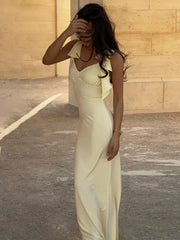 Hnewly Backless Patchwork Dress Women Sexy Lace-Up Solid Slim Sleeveless Simple Casual Midnight Clubwear Party Vestidos