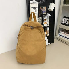 Lunivop Solid Canvas Backpacks 100% Cotton School Bags Korea Style Cloth Satchels Simple Black Leisure Or Travel Shoulder Packages