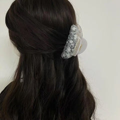 Hnewly 1PC Niche Sunflower, Moon and Silvery White Star Acetate Claw Clip, High-end and Fashionable Hair Clip for Back-of-the-Head Updo