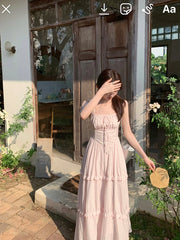 Hnewly Casual Elegant Floral Dress Women Korean Fashion Clothing Outwear Beach Style Strap Dress Even Party Sleeveless Bodycon Summer