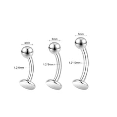 Hnewly 1pcs Stainless Steel Curved Barbell Lip Stud Labret Banana Ring Piercing Jewelry Cartilage Daith Tragus Helix Conch Earrings
