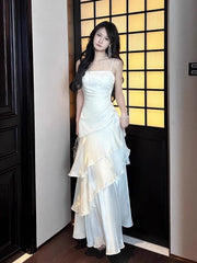 Hnewly Summer Spaghetti Strap Elegant Chic Women's Long Dress Slim A-Line Pleated Party Prom Dresses French Sling New Mujer Vestidos