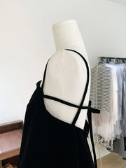 Hnewly Women Black Tank Top Vintage High Quality Backless Camisole Lace Up Bow 90s Fashion Off Shoulder Vest Casual Streetwear Gothic