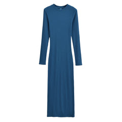 Hnewly Midi dresses for women Winter dress sexy knitted dresses elegant bodycon dress knit vintage clothes long sleeve dress black