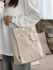 Hnewly Women's Square Portable Shoulder Bag Fashion Corduroy Crossbody Bags Daily Casual Tote Simple Handbag