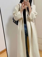 Hnewly Autumn and Winter Women's Casual Solid Color Long Loose Coat
