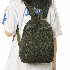 Lunivop Leopard Small Canvas Backpacks Women 100% Cotton Little Casual Backpacks Camouflage Cute School Bags For Teenage Girls