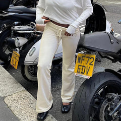 Hnewly Casual Basic Low Waist Sweatpants Korean Fashion Pink Straight Leg Trousers Slim Gym Full Length Pants Outfits Kawaii