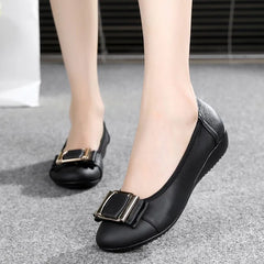 Lunivop New Summer Women cutouts Genuine Shoes Comfortable Buckle Flats Nurse Casual Handmade ballet flats