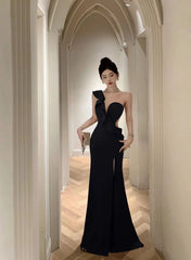 Hnewly DRESS TO IMPRESS Elegant Fashion Wedding Evening Party Long Dresses for Women Sexy Split Sleeveless Slim Ladies Vintage Red Prom Female Clothing