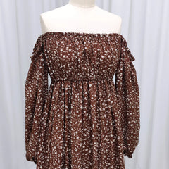 Hnewly Bohemian Photo Shooting Pregnancy Dress Off Shoulder Long Sleeved Floral Dress For Women Maternity Dress For Photo Shoot