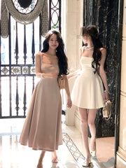 Hnewly Even Party Red Dress Women Casual Elegant Clothing One Piece Dress Korea Fashioon Summer Sleeveless Strap Mini Dress Female