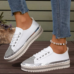 Hnewly Fashionable Hot Selling Elegant Flat Sneakers for Women Spring and Autumn New Round Head Comfortable and Sexy Casual Shoes