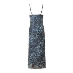 Hnewly Long dresses for women Summer bodycon midi dresses sexy vintage lace dress women elegant party leopard dress one pieces