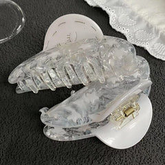 Hnewly 1PC Niche Sunflower, Moon and Silvery White Star Acetate Claw Clip, High-end and Fashionable Hair Clip for Back-of-the-Head Updo