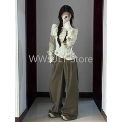 Hnewly Y2k Off Shoulder Women Sweater Korean Style Long Sleeve Knit Pullovers Harajuku Slash Neck Jerseys Slim Autumn Vintage