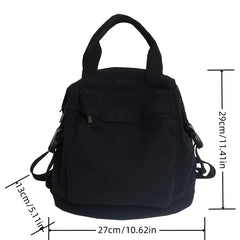 Hnewly New Vintage Women Backpacks Japanese Style Canvas Travel Backpack Large Capacity Teenagers Schoolbag