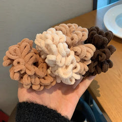 Hnewly Autumn Winter New Sweet Plush Soft Girls' Women Pompom Hair Ties Elastic Hair Band Ropes Accessories Headwear