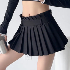 Hnewly Summer Y2K Pleated Skirt for Women Korean Fashion Ruffles High Waist Mini Skirts Woman Jk Dance Tennis Shorts Skirt Female