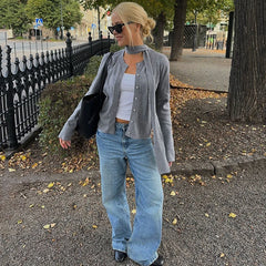 Hnewly Fashion Scarf Sweater Cardigan Women Long Sleeve Solid Buttons Slim Knitted Coat Autumn New Leisure Knit Cardigan female