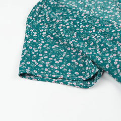 Hnewly Short Sleeve Floral Print Chic Women Dress Bandage Chic Vacation Casual Summer Dress Chiffon 2025 New High Wasit Female Clothing