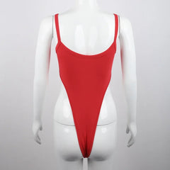 Hnewly Summer Hot Sexy Straps Bodysuits Women Casual Tops Skinny Spaghetti Straps Sleeveless High Waist Holiday Party Jumpsuit Overalls