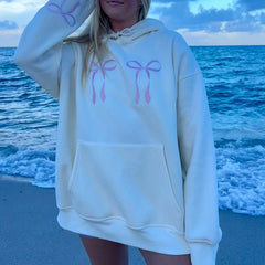 Hnewly Oversized Hoodies Women Teen Girl Baggy Top Autumn Long Sleeve Sweatshirts Vintage Loose Pullovers