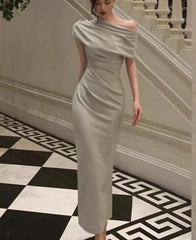 Hnewly DRESS TO IMPRESS Solid Bodycon Evening Party Dresses for Women Fashion Off Shoulder Prom Vestidos Summer Korean Robe Female Clothing