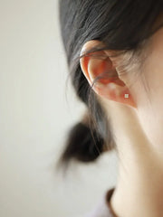 Lunivop Needle Shiny Zircon Stud Earrings Women Style Cute Sweet Jewelry Accessories Simple Fashion Jewelry Accessories