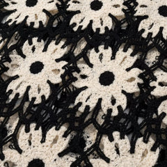 Hnewly Long Sleeve Daisy Crochet Top Women Sheer Openwork Floral Knit Pullover Sweater Teen-girl Cover Up Boho Beach Vacation Outfit