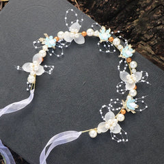 Hnewly 1pc Children Hair accessories Forest style Flower wreath Extremely fairy-like Hairband Hair hoop Princess Flower girl Hairpin fo