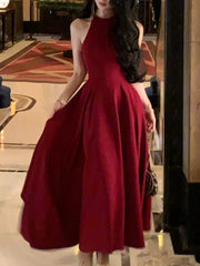 Hnewly winter club outfits Fashion New Women Elegant Casual Midi Party Dress Sleeveless A-Line Solid Chic Birthday Prom Vestidos Female Clothes Robe Mujers