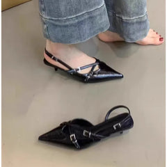 Hnewly Elegant Party Dress Shoes for Women Sandals Women's Pointed Toe Heels Designer Stripper Shoe Talon Low Heels Pumps Zapatos