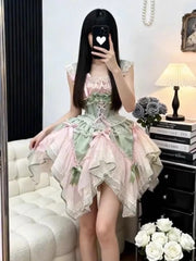 Hnewly Lolita Dresses for Woman New Spring and Summer Suspender Dress Jsk Sweet Girl's Wedding Dress Birthday Party Ball Gown Vestidos