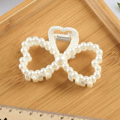 Hnewly Korean Imitation Pearl Hairpins Geometric Hair Claws Bath Large Catch Clip Shark Clip Back Head Hair Clip Women Hair Accessories