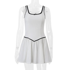 Hnewly Spring Women's Wear New Fashionable Sexy Square Neck Slimming Strap Dress Short Skirt