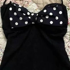 Lunivop Sweet Slim Hottie Camisole Subculture Aesthetic Halter Vest American Polka Dot Bow Patchwork Tanks Women's Retro Sexy Chic Tops