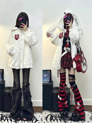 Hnewly American High Street Bell Bottom Jeans Vintage Washed Low-waist Denim Pants 2025 Summer New Loose Straight Wide Leg Pants