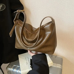 Hnewly Vintage Inspired Tote Bag With Letter Logo Simple Design Can Effortlessly Function As A Unique Diaper Bag