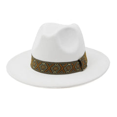 Hnewly Unisex Winter Autumn Women Men Top Hat Wide Brim Panama Jazz Woolen Felt Fedora Hats Elegant Gentlemen Ladies Cowboy Sun Cap