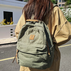 Hnewly Girl School Bag New Fashion College Student Vintage Women Backpack Canvas Female Laptop Bag Travel Kawaii Ladies Backpack