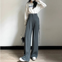 Hnewly Wide Leg Pants Ivory Womens Summer Linen Patchwork Wide-Legged Boho Young Lightweight Draped Resort Airy Trousers Highstreet Y2K