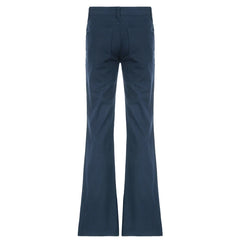 Hnewly Blue Low Rise Jeans Casual Baggy Straight Denim Pants y2k Streetwear Basic Women Jeans Vintage 90s Trousers Korean Style